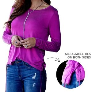 Majestic Filatures | Long Sleeve CUPRO Stretch Tee | Orchid